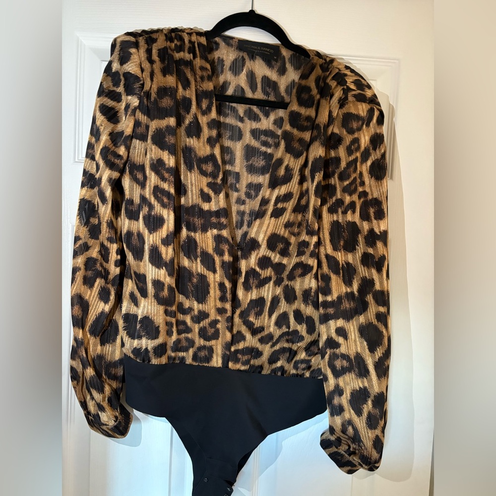 Bronx and Banco Leopard Print Bodysuit
